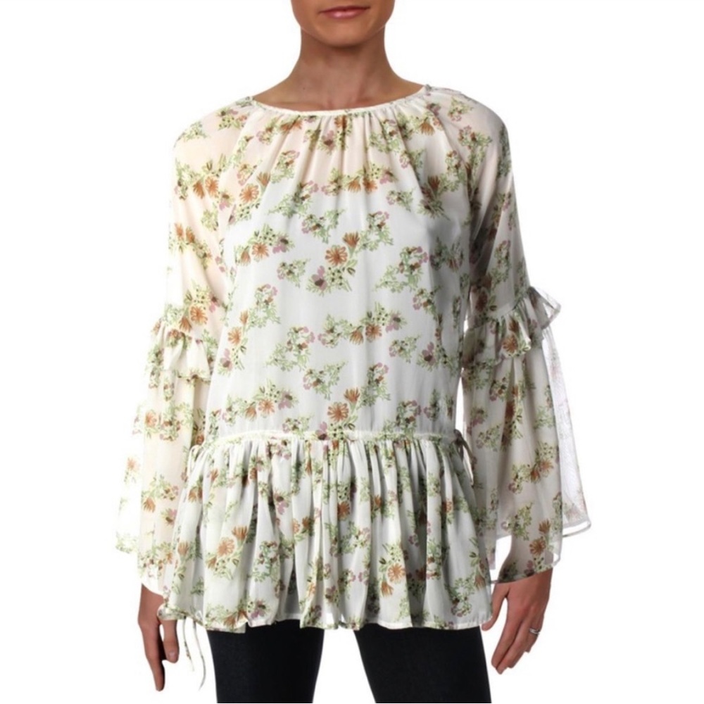 Walter Baker Womens Pam Chiffon Gathered Blouse